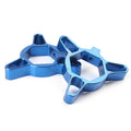 Pair 17mm Moto Fork Preload Adjuster for Universal Fit (Adjustable, Blue)