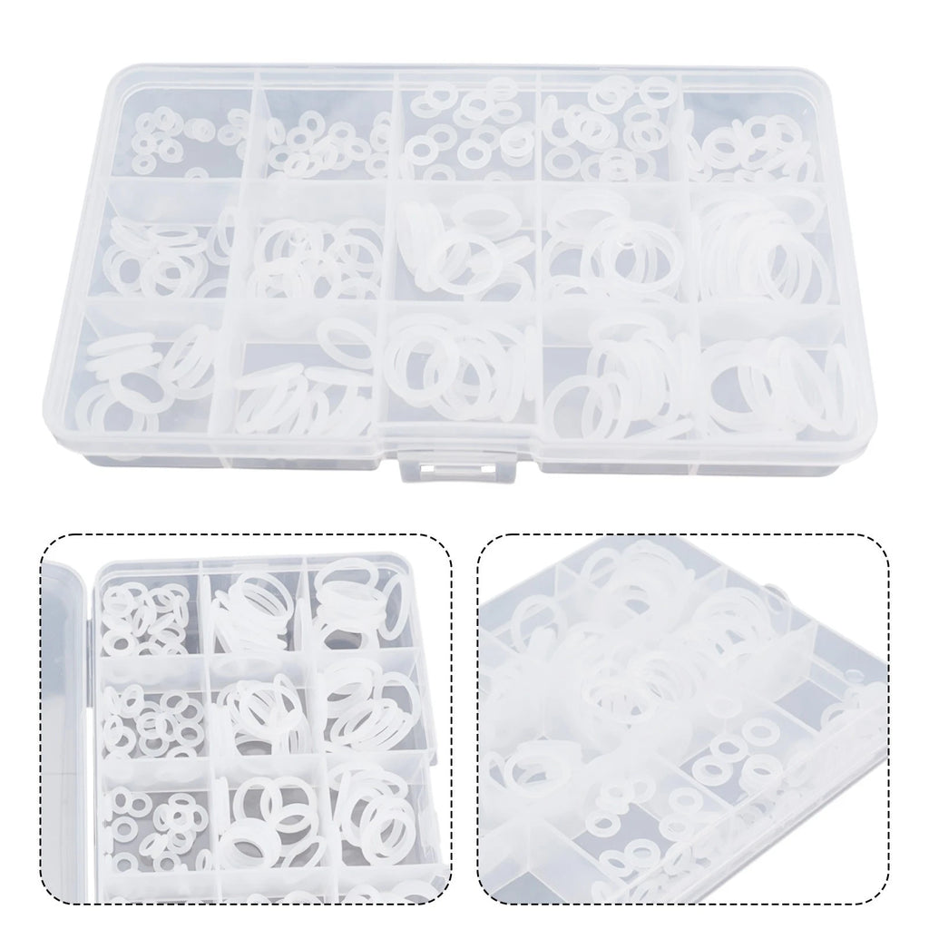 225pcs Metric Silicone Rubber O Ring Assortment Kit VMQ