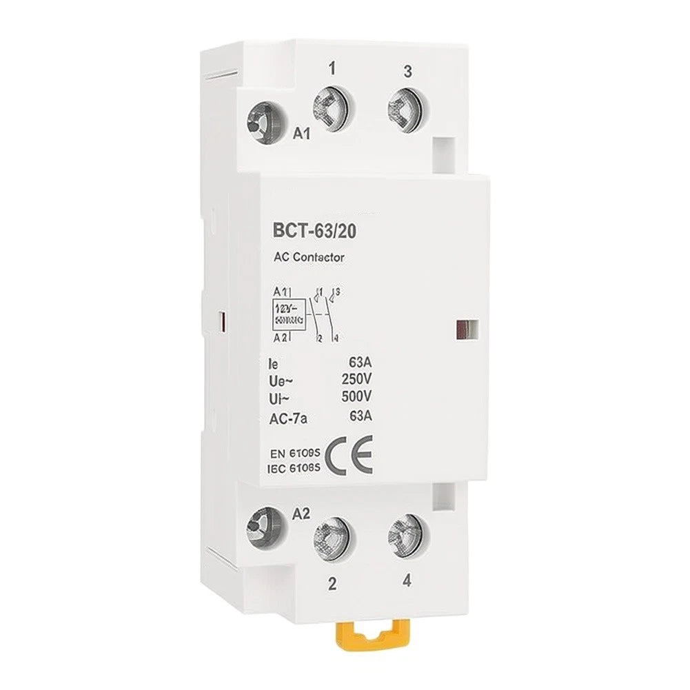 2X 12V 2-Pole AC Contactor 63A for HVAC Motor Pump Applications