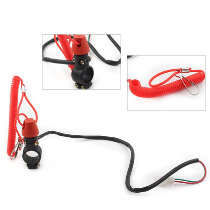Engine Stop Kill Switch Safety Tether Lanyard for Pit Dirt Quad Bike