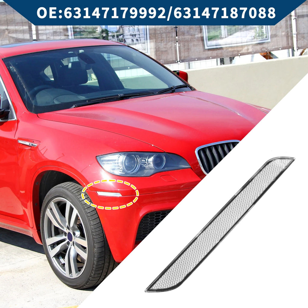 Front Left Bumper Reflector Replacement for BMW X6 (2008–2014) White