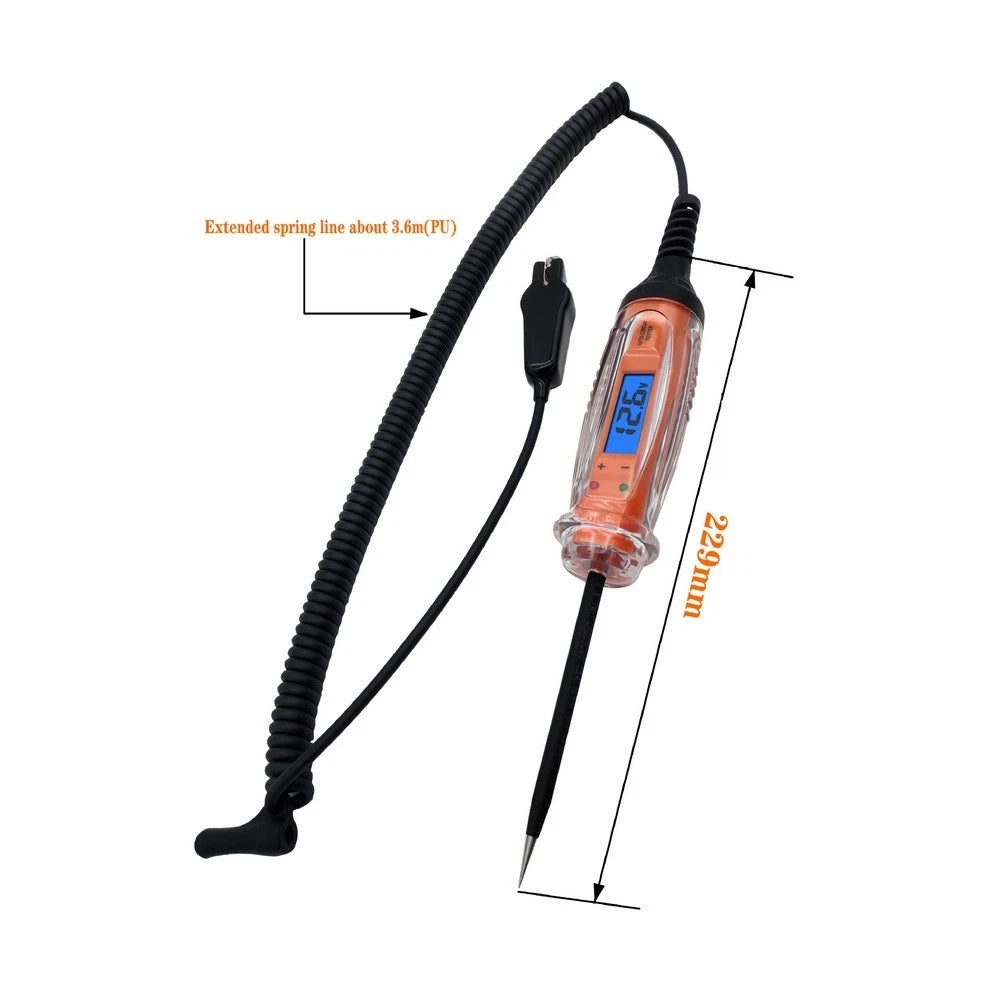 DC Circuit Test Light 3-60V with LCD Readout and Illumination