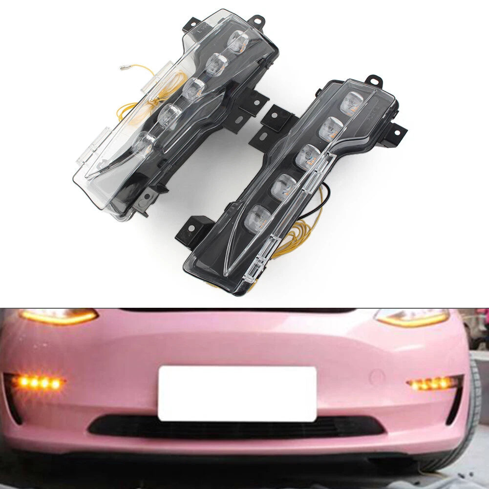Fog Daytime Running Light DRL Turn Signal Light For Tesla Model 3 For Model Y