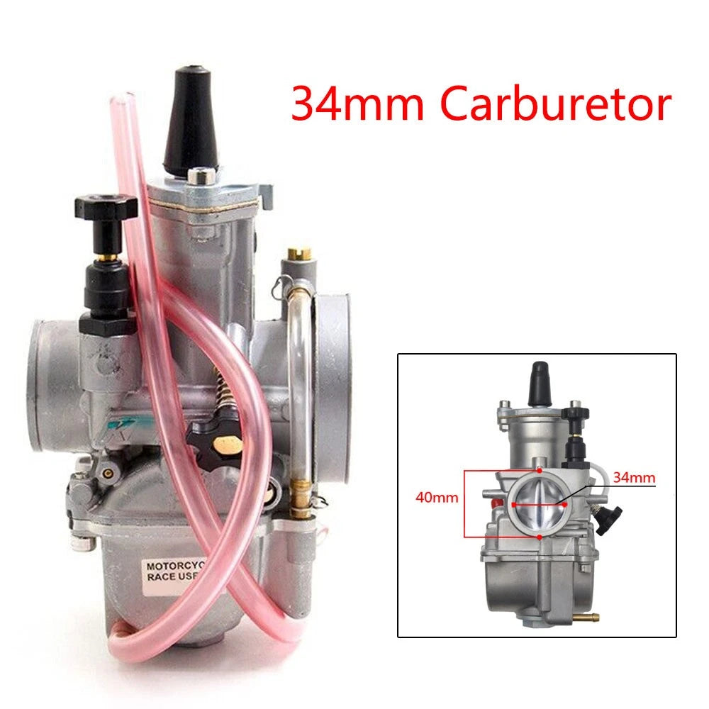 34mm Carburetor for Keihin KOSO OKO Dirt Pit Bike ATV Go Kart