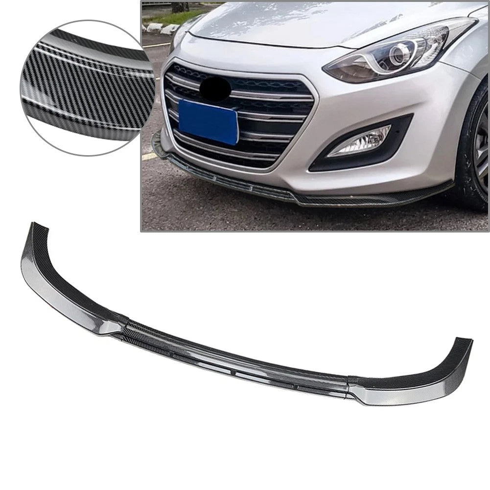 Front Bumper Lip Splitter Spoiler for Hyundai i30 MK2 MK2.5 (2012–2017) Carbon Fiber