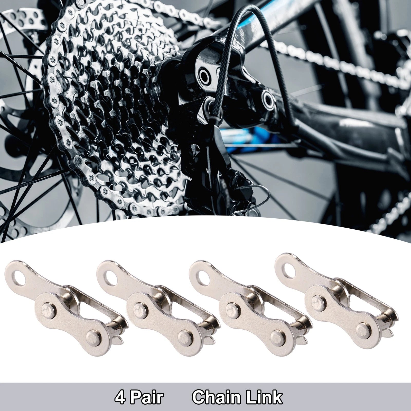 Chain Master Link Connectors Single Speed Silver Tone Pair for Bike (1)