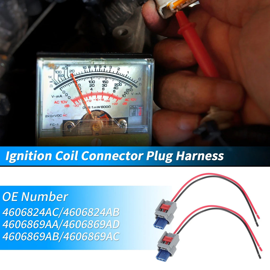 Ignition Coil Connector Plug Harness 2Pcs for Chrysler 200 (2007–2014)