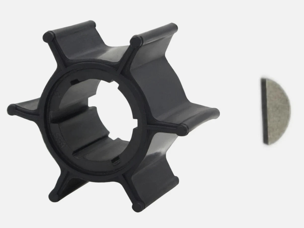 Water Pump Impeller with Key for Yamaha 2 Stroke 6-8 HP Outboard (655-44352-09)