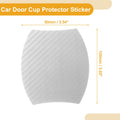 3D Car Door Cup Protector Sticker for Universal Fit (90x100mm) - Silver Tone