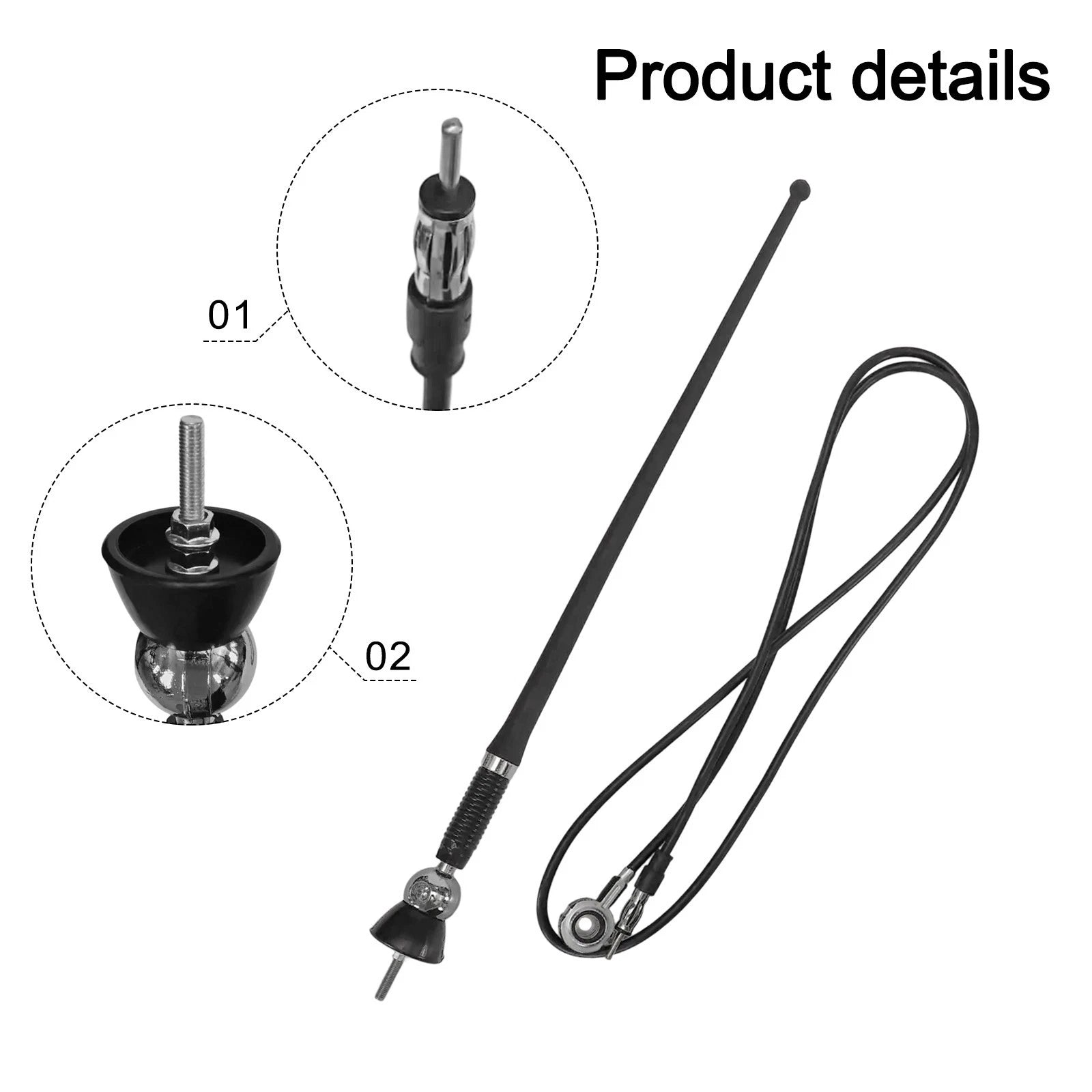 36cm Rubber Aerial for Reliable Radio Communication (Universal)