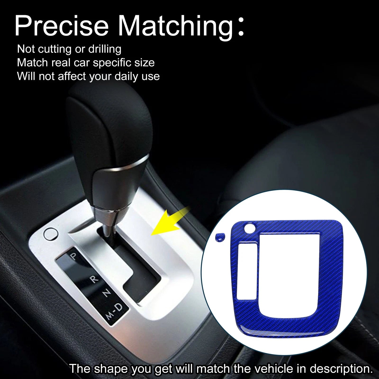 ABS Gear Shift Knob Cover Decal for Subaru Impreza (2012–2014) Dark Blue