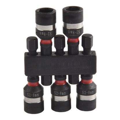 Magnetic Nut Driver Socket Bits for Power Drills (Hex Shank Design)