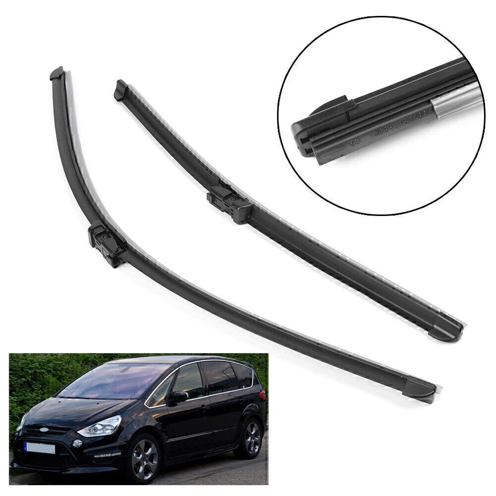 Set of 2 Wiper Blades for Ford S-MAX (2006–2014) 28" Bracketless