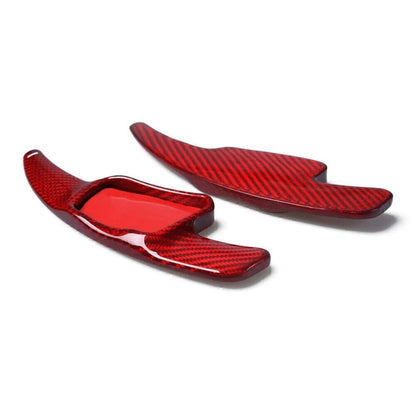 2X Red Carbon Fiber Steering Wheel Paddle Shift for Audi A4L, A5 (2013–2020)