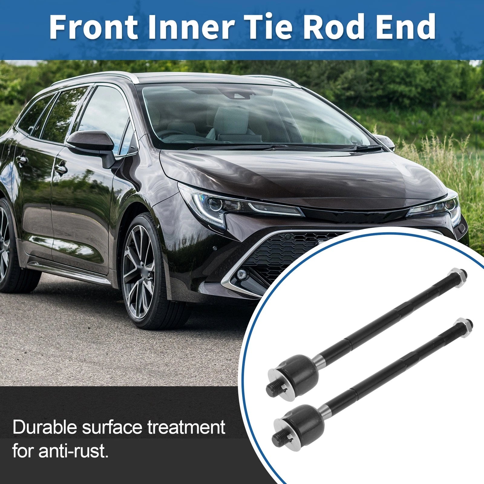 4 Pcs Front Inner Tie Rod End Links Replacement for Toyota Tacoma (2005–2015)