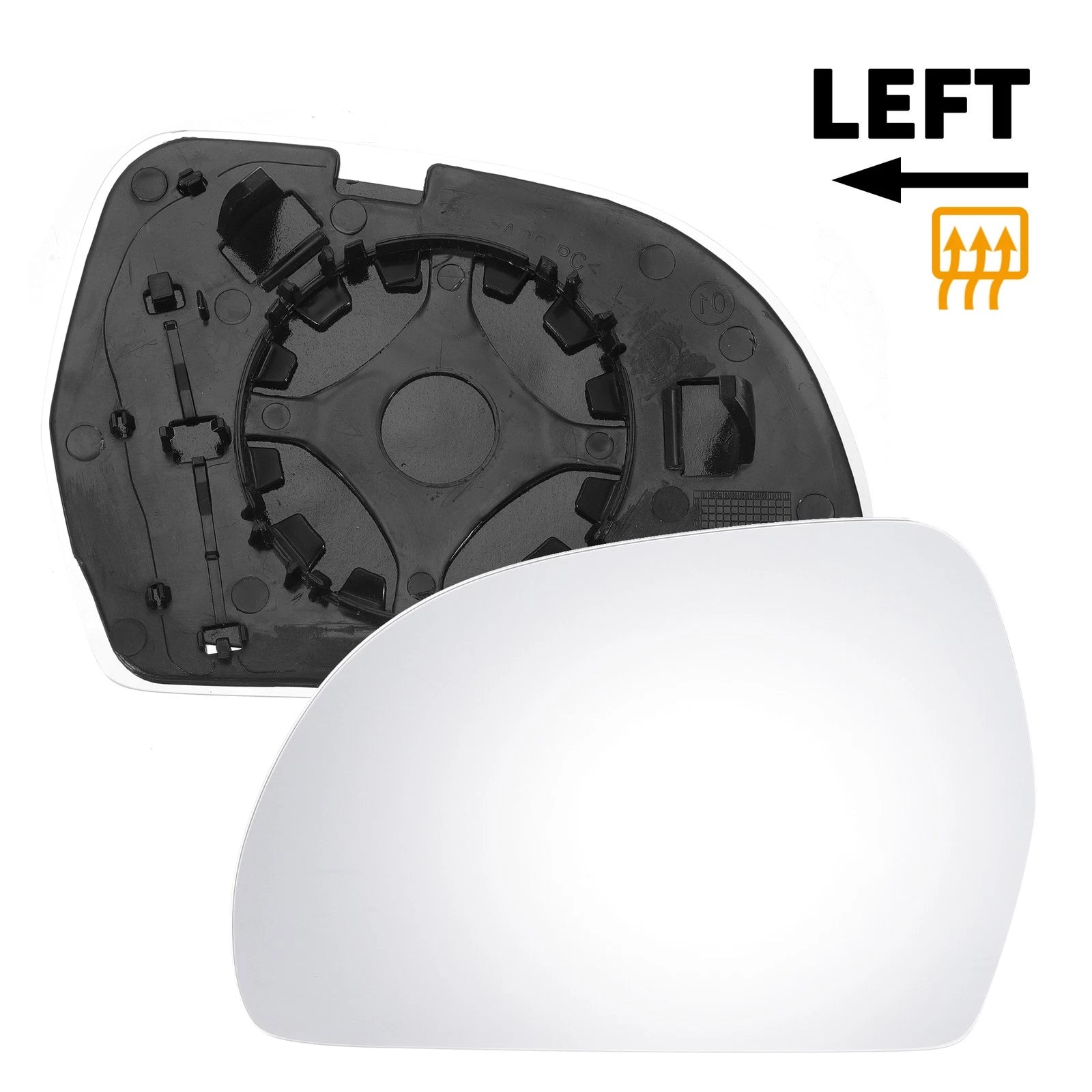 Left Side Mirror Glass with Back Heated for Audi A3 (2008–2010)