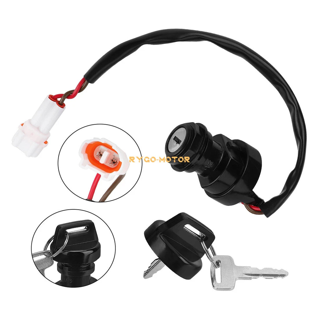 Ignition Key Switch for Yamaha Wolverine 350, Warrior 350, Bruin 350 (2002–2009)