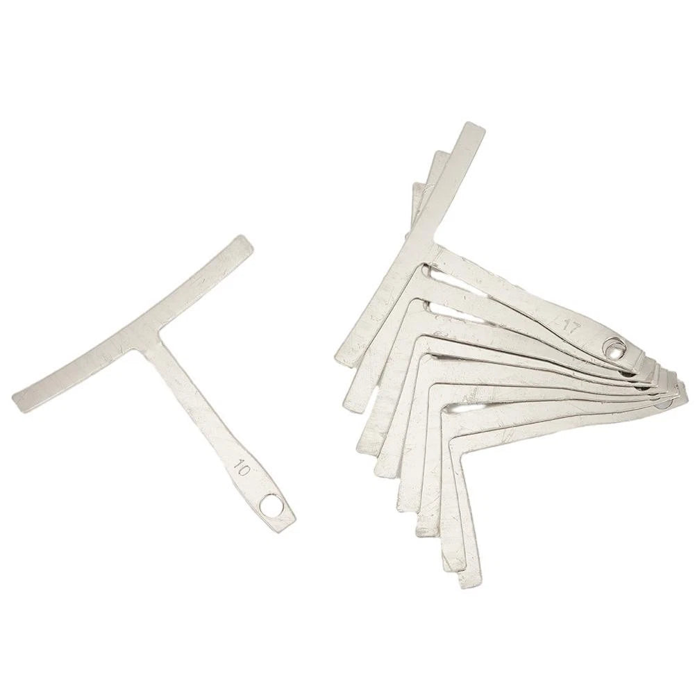 9-Piece Stainless Steel Straight Edge Set for Guitar
