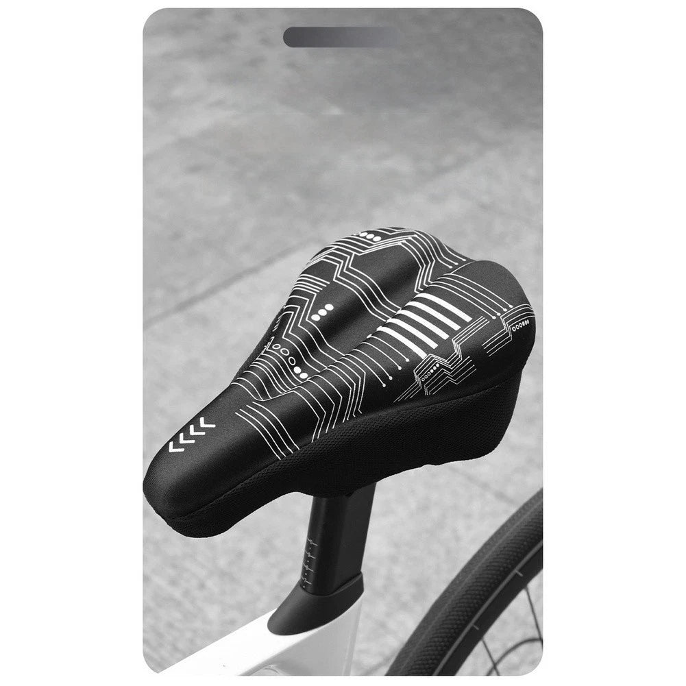 Silicone Dot Base Bike Seat Cover with Gel & Memory Foam for Stability