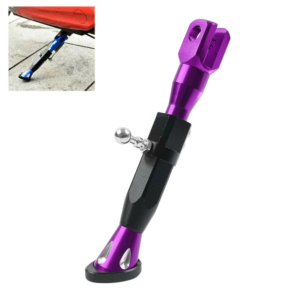 Adjustable Kickstand Foot for Motorcycle Universal - Purple