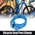 31.8mm Seat Post Clamp Replacement for Bike Bicycle Seat Post Adapter (Blue)