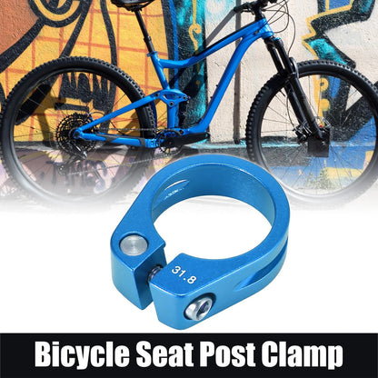 31.8mm Seat Post Clamp Replacement for Bike Bicycle Seat Post Adapter (Blue)