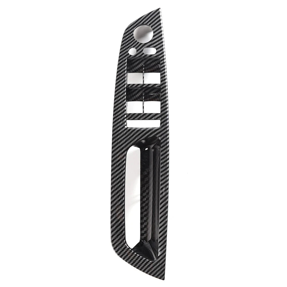 Carbon Front Inner Door Panel Handle Pull Trim Cover for BMW X5 E70 X6 E71 E72