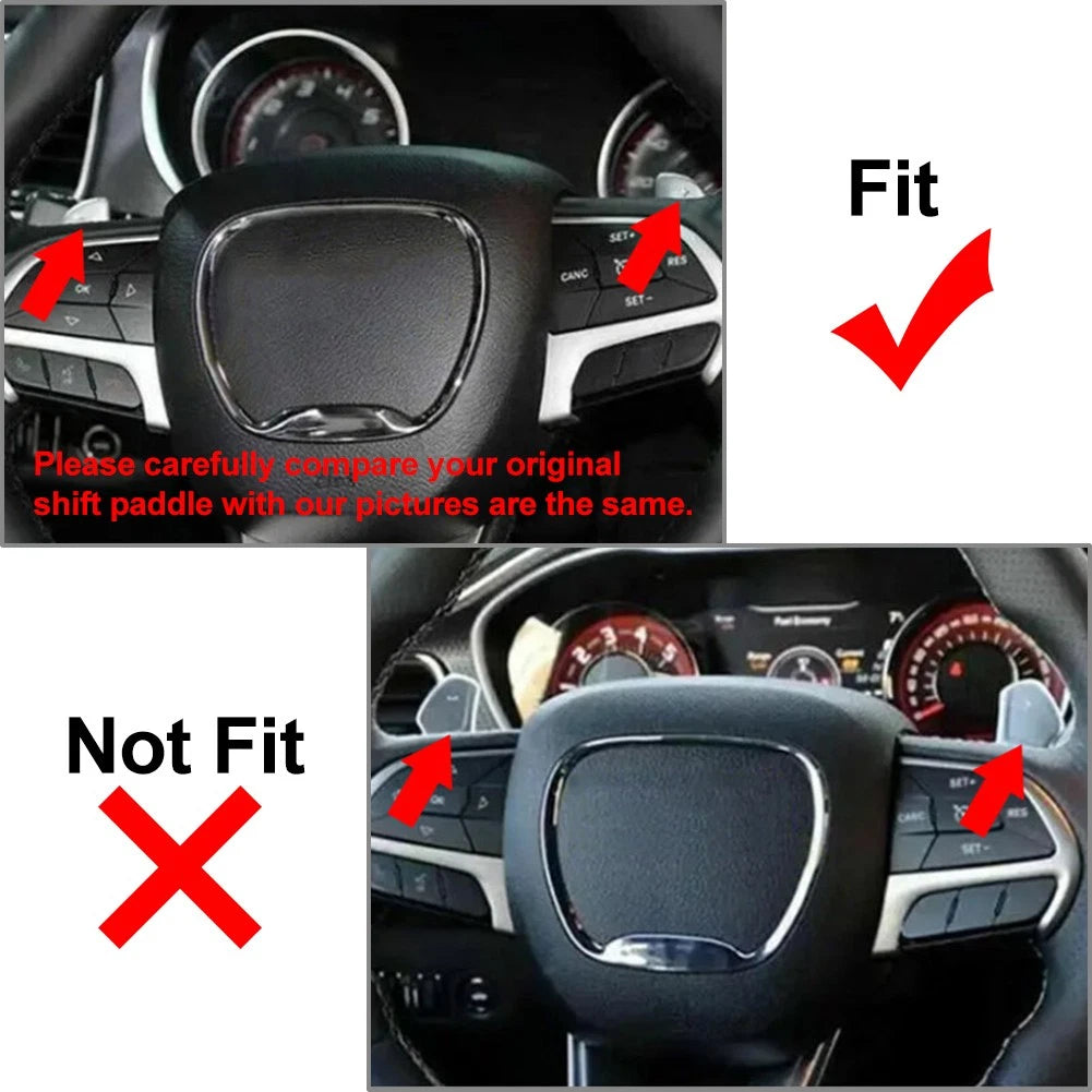 Steering Wheel Shift Paddle Extensions for Jeep Dodge Chrysler (2010–2023)