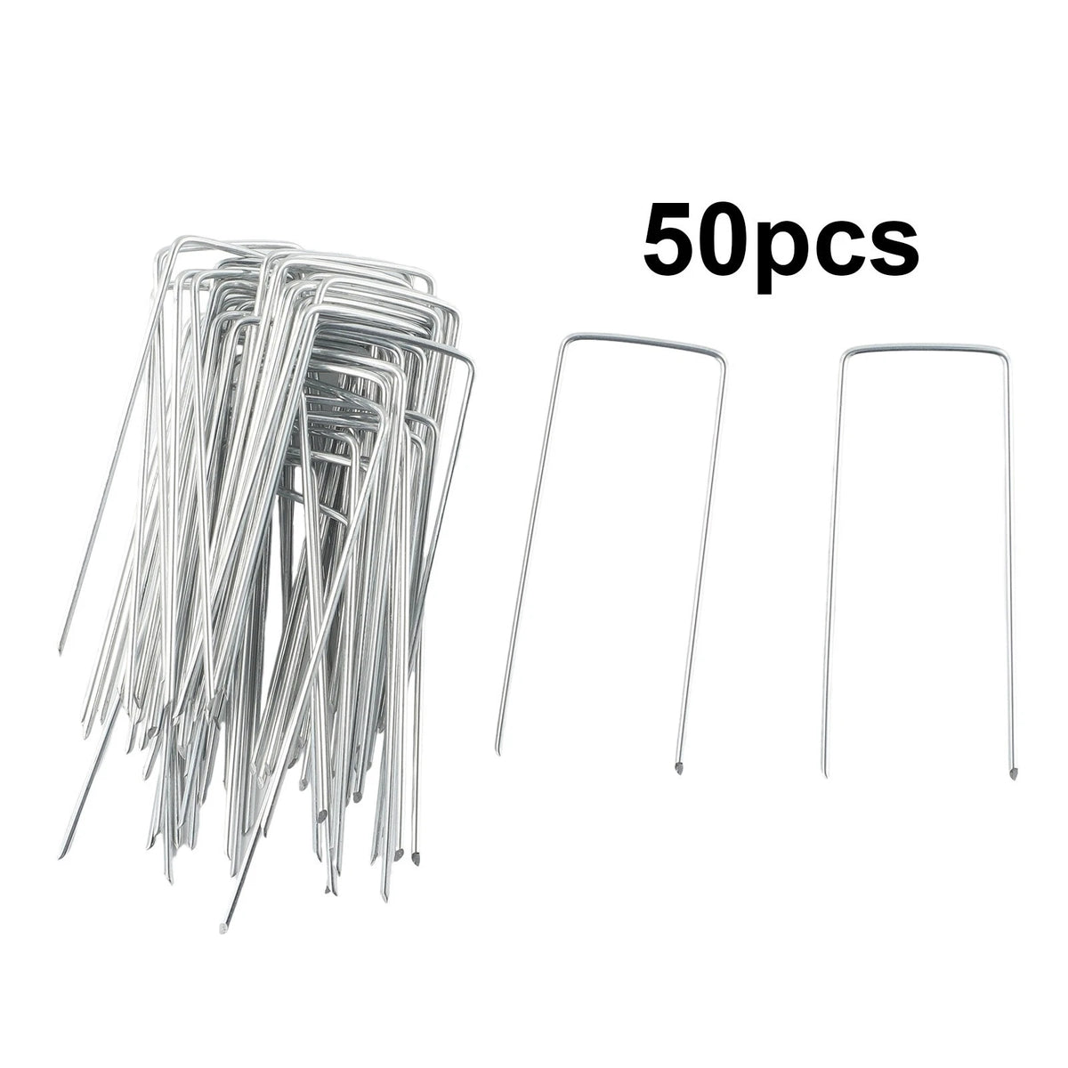 50PCS U Shape Anchor Pins for Synthetic Turf Lawn Installation