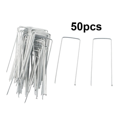 50PCS U Shape Anchor Pins for Synthetic Turf Lawn Installation