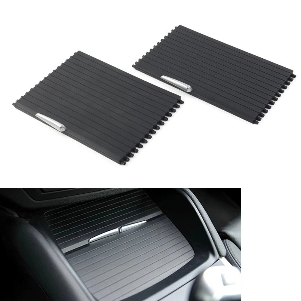 Front Console Cup Holder Roller Blind Cover Kit for BMW X5 E70, X6 E71, E72
