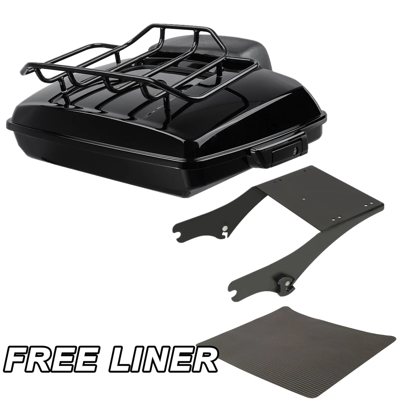 Trunk Backrest Top Rail Mount Rack for Harley Touring (1997–2008)