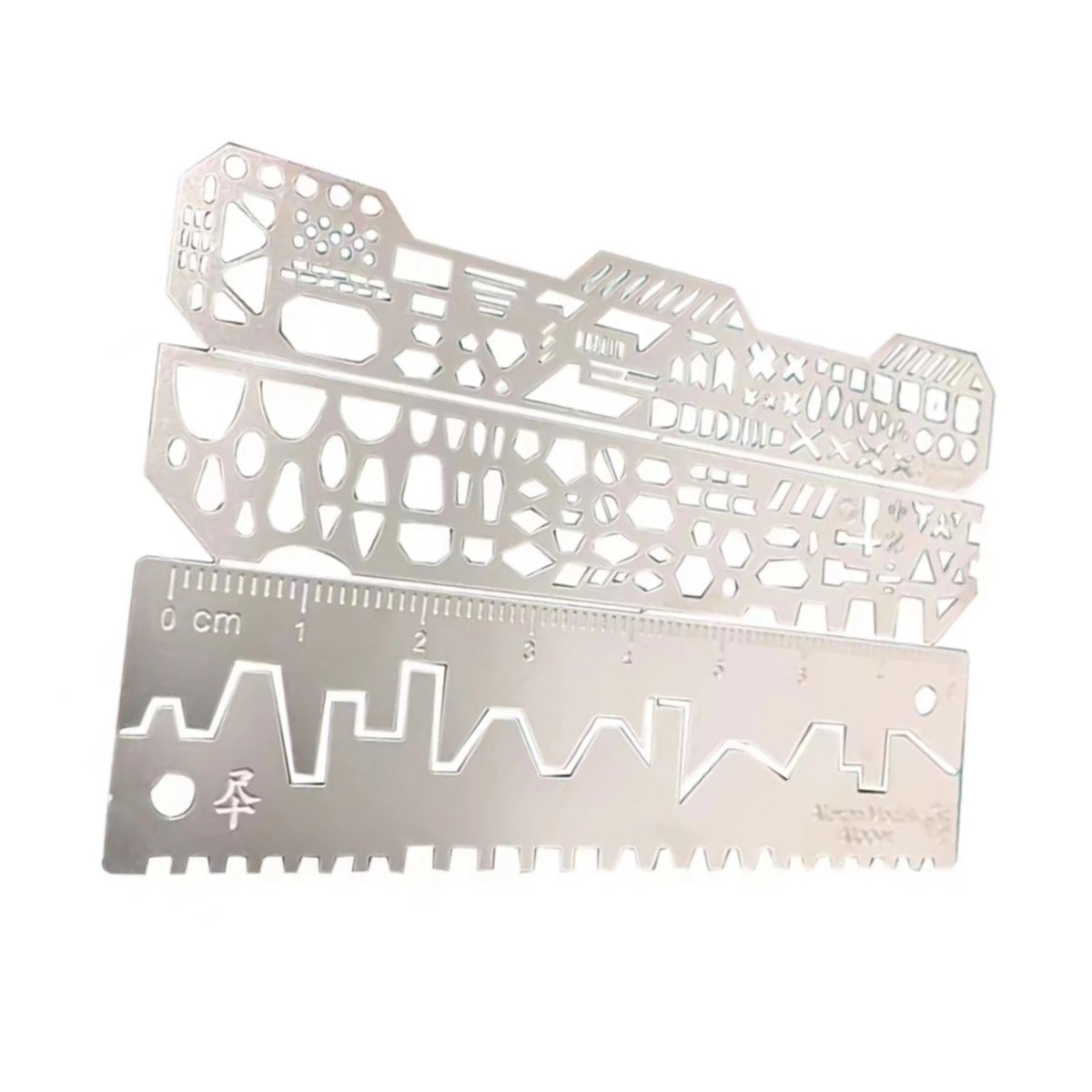 4Pcs Drill Scribe Line Templates Ruler for 1/100 1/144 Model