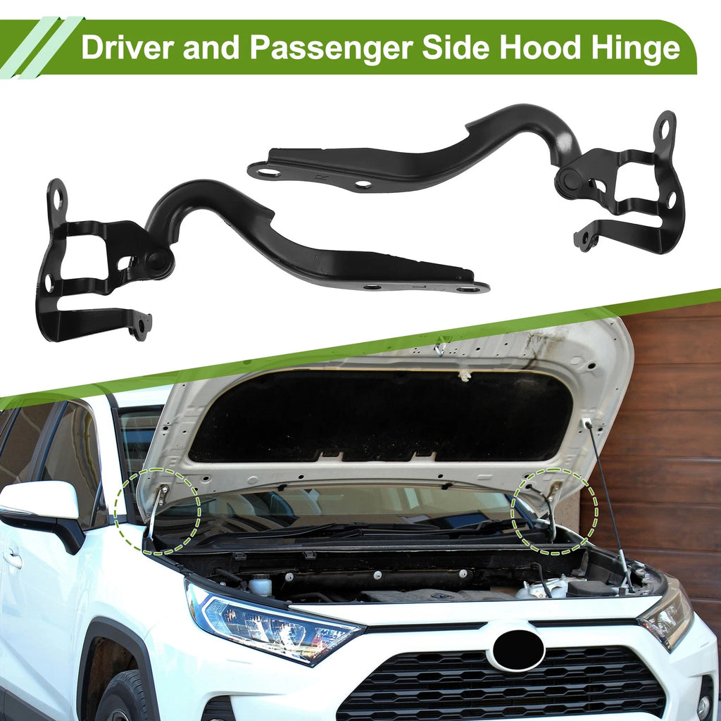 Hood Hinge Set Replacement for Toyota Yaris 2007–2016 Front Bonnet 1 Pair