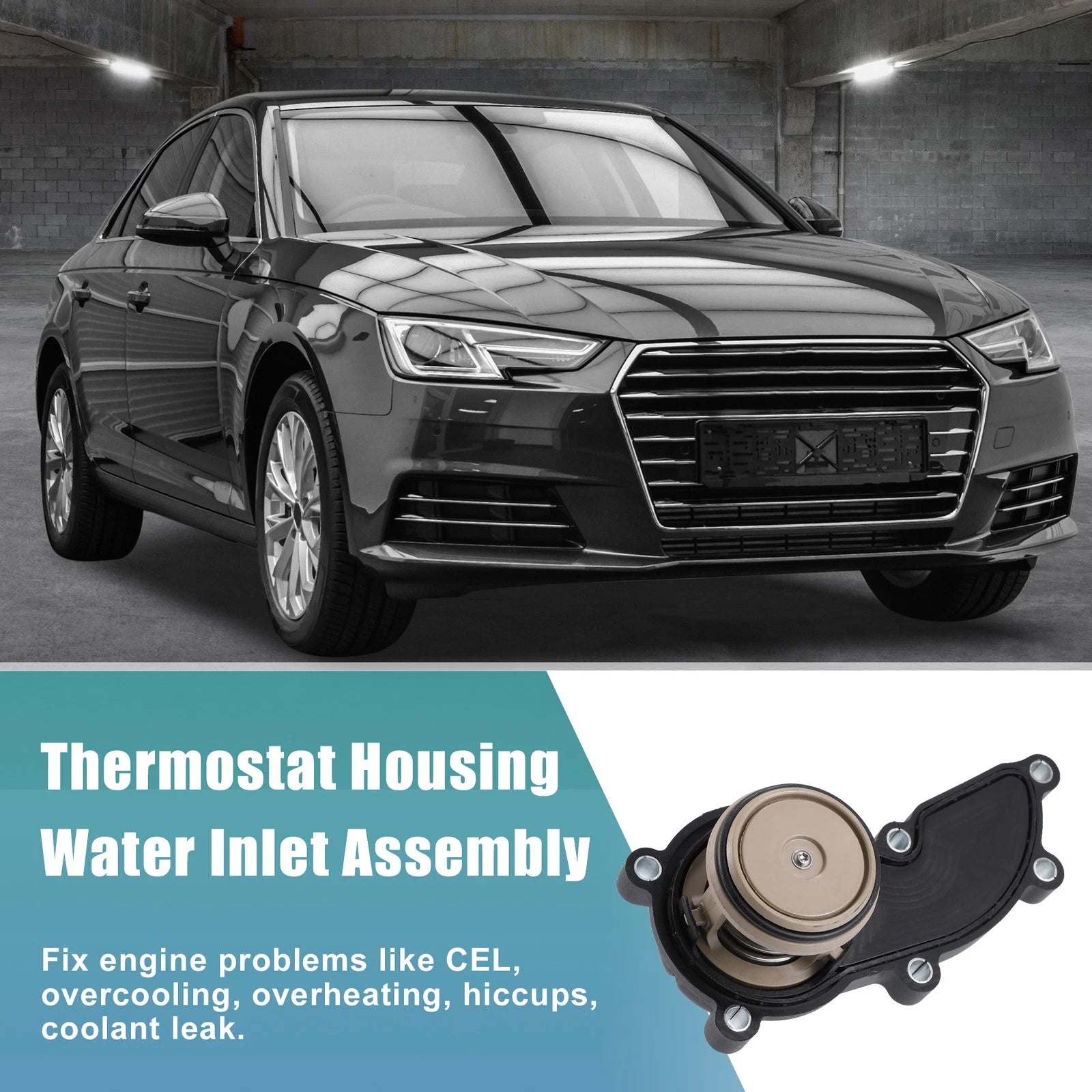 Thermostat Housing Assembly Replacement for Audi A4 Quattro 2009–2016