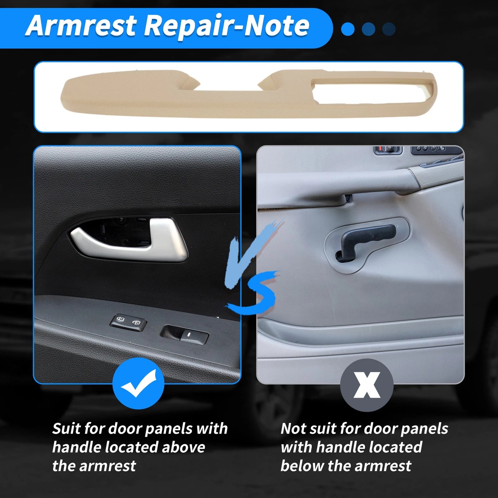 Armrest Repair Front Left Driver Side for Chevrolet Silverado 1500 (2014–2018)