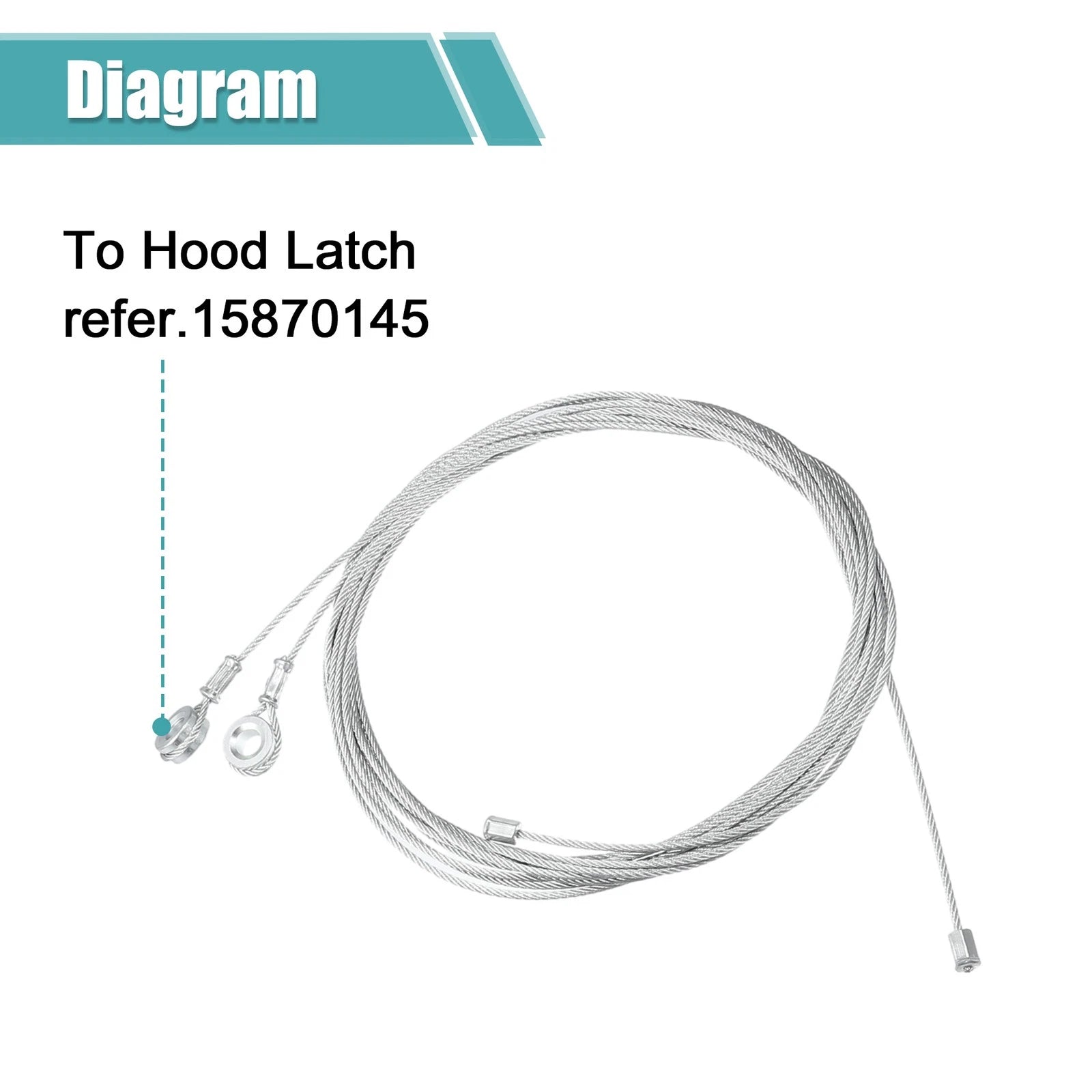 Rear Ramp Door Cable Replacement Set for Enclosed Trailer (2 Pack) (Silver)