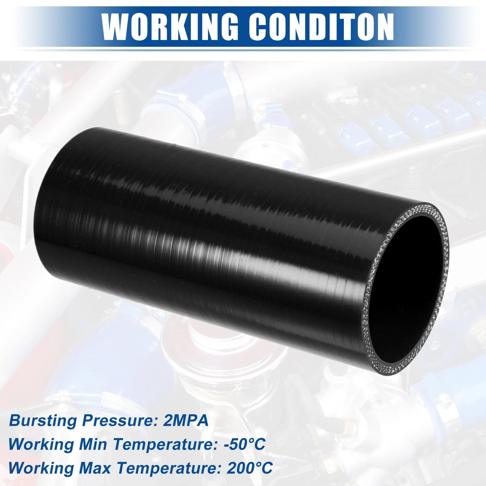 2.25" ID 6" Length Silicone Reducer Hose for Intercooler (Universal)
