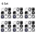 Set of 6 Carburetor Diaphragm Repair Kit for ZAMA C1U (RB-29, RB29)