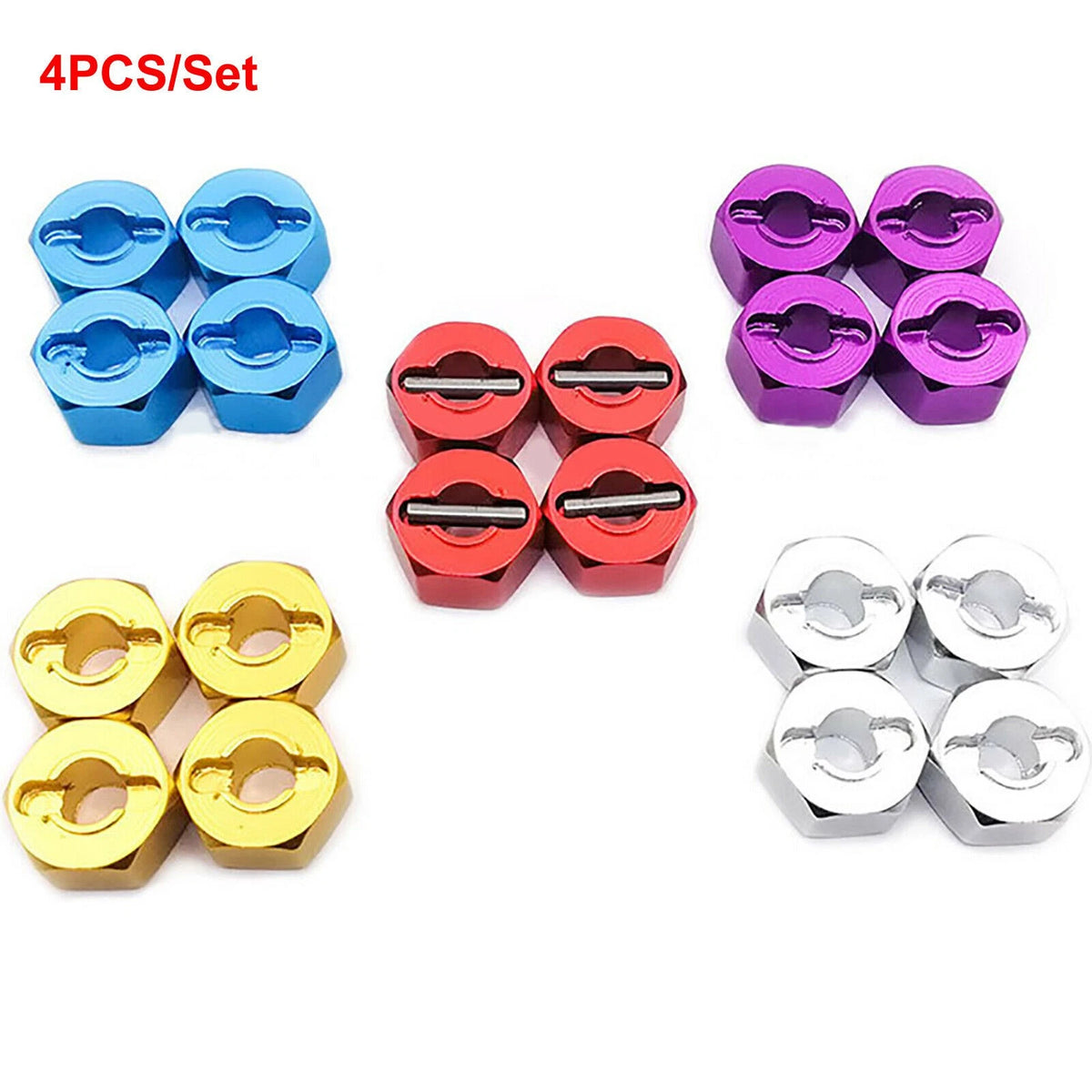 4-Pack Wheel Hub Hex Adapter Mount for Traxxas Slash HQ734