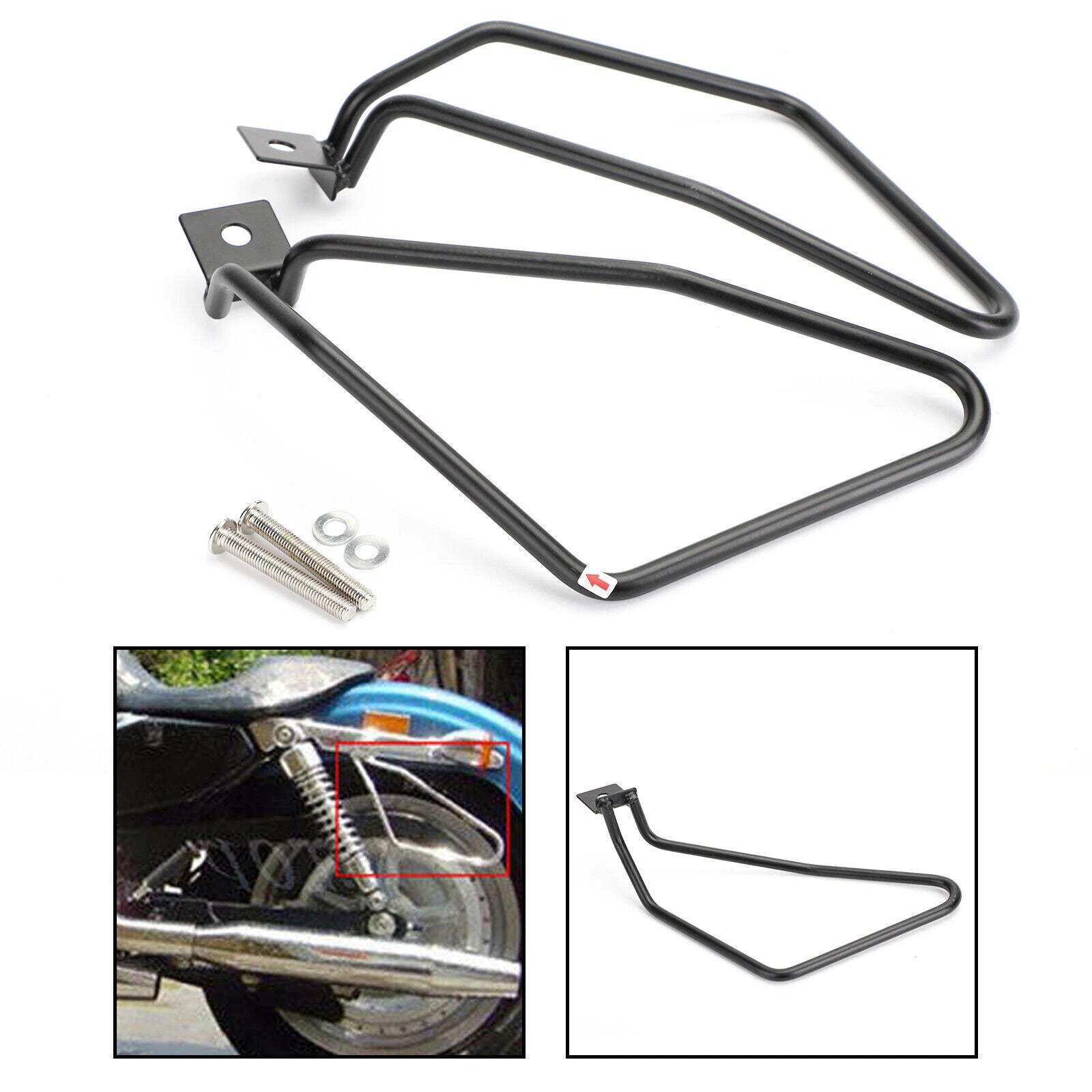 Saddlebag Support Bars Mount Brackets for Harley Sportster 883 (2004–2023)