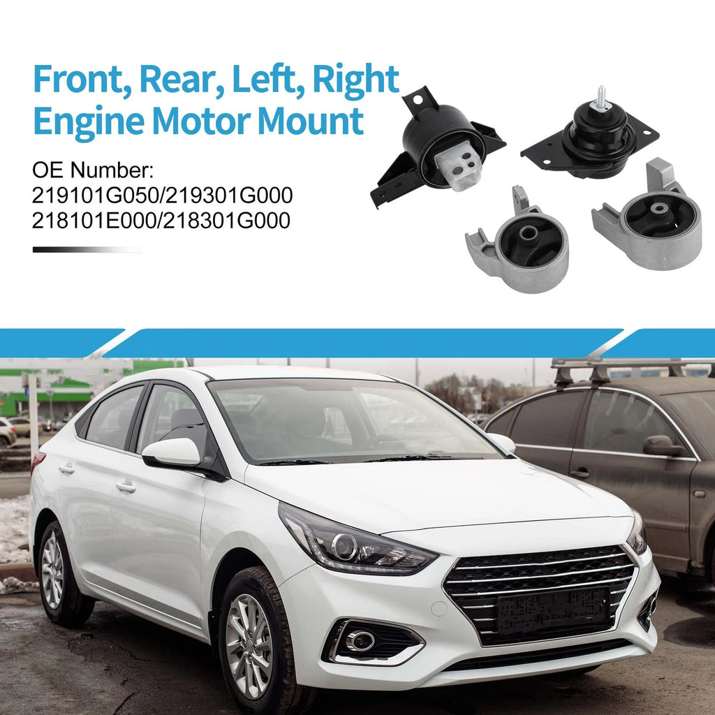 Engine Motor Trans Mount Set Replacement for Hyundai Accent (2006–2010)