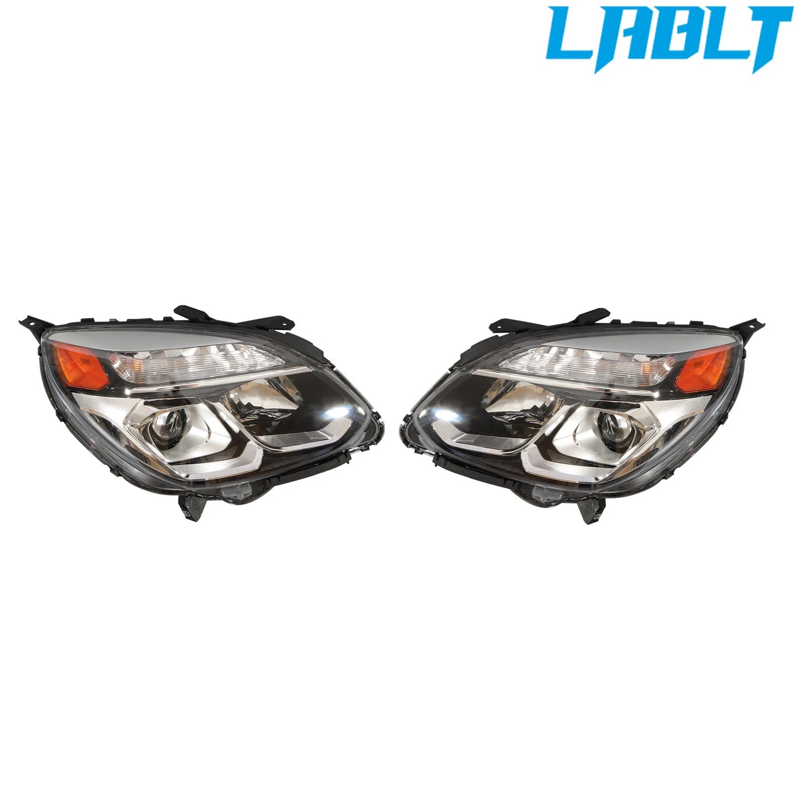 Headlight Assembly Set of 2 Halogen for Chevy Equinox (2016–2017)