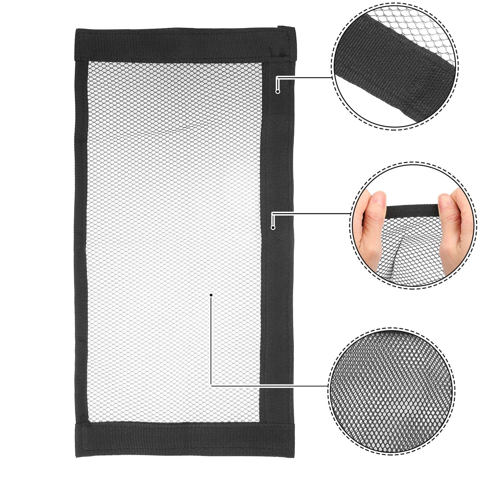 2X Elastic Mesh Cargo Netting for Universal Car Trunk Seat Back (15.75"x7.87")