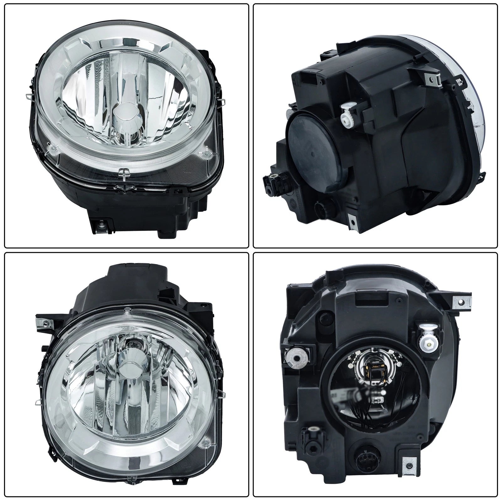Projector Headlight Left Side Halogen Clear Lens for Jeep Renegade (2015–2018)