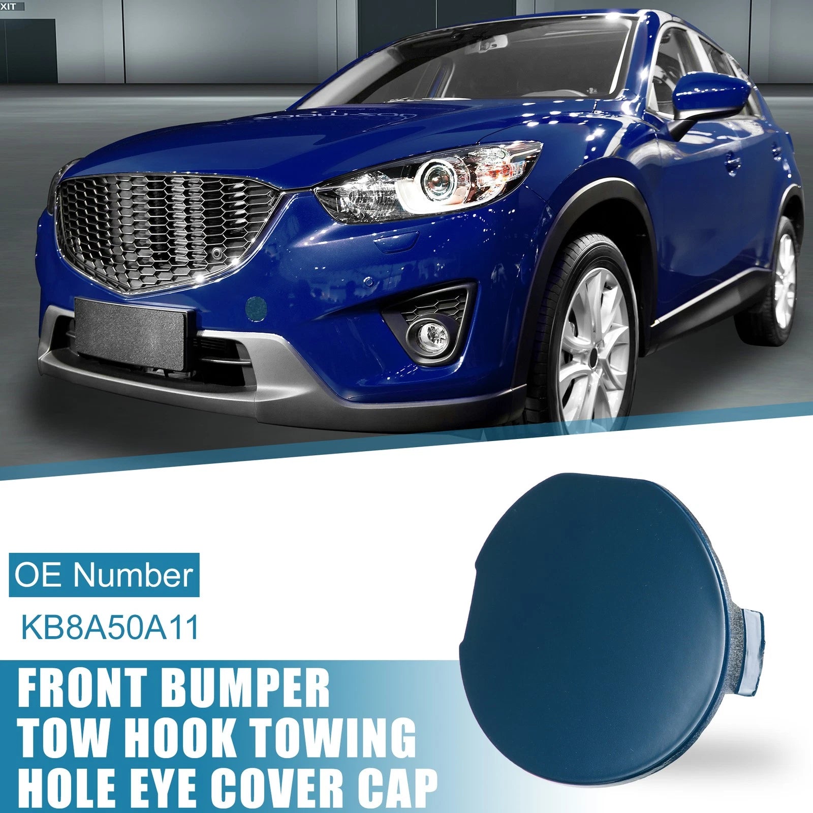 Front Bumper Tow Hook Cover Eye Hole for Mazda CX-5 (2017–2021)