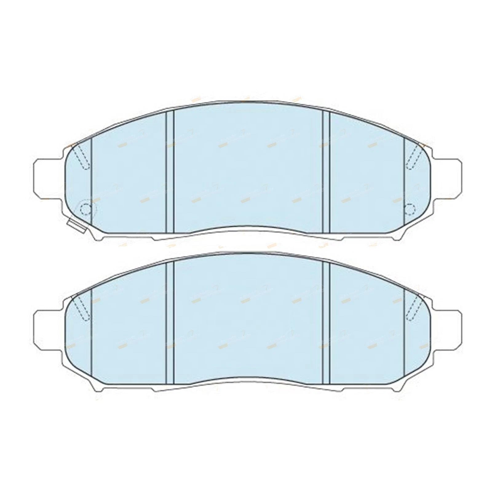Set of 4 Bendix Front Disc Brake Pads for Navara D40 (2005–2015)