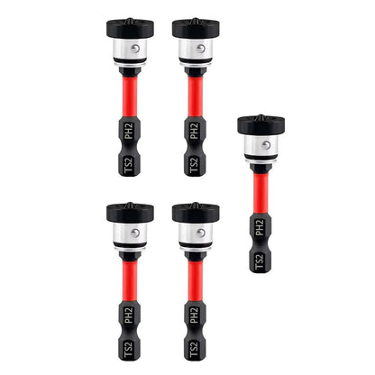5x PH2 Magnetic Drywall Setter Screwdriver Bit 50mm 1/4" Hex Shank