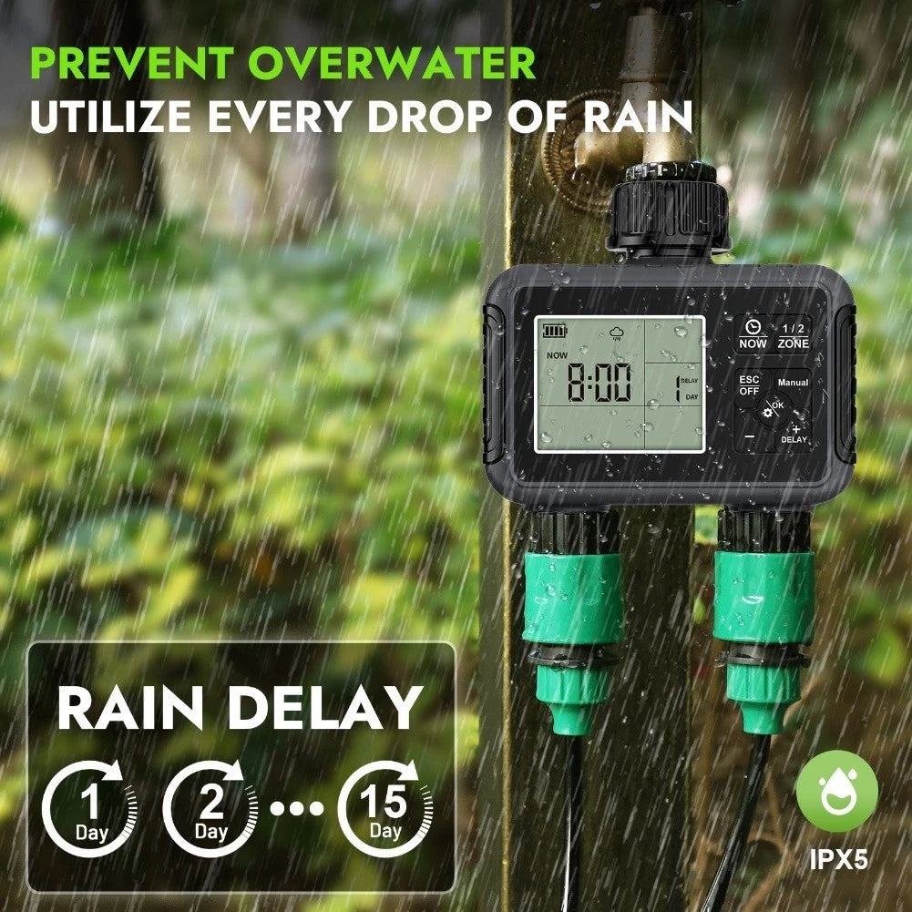 Programmable Watering Timer for Garden (Customizable Schedule)