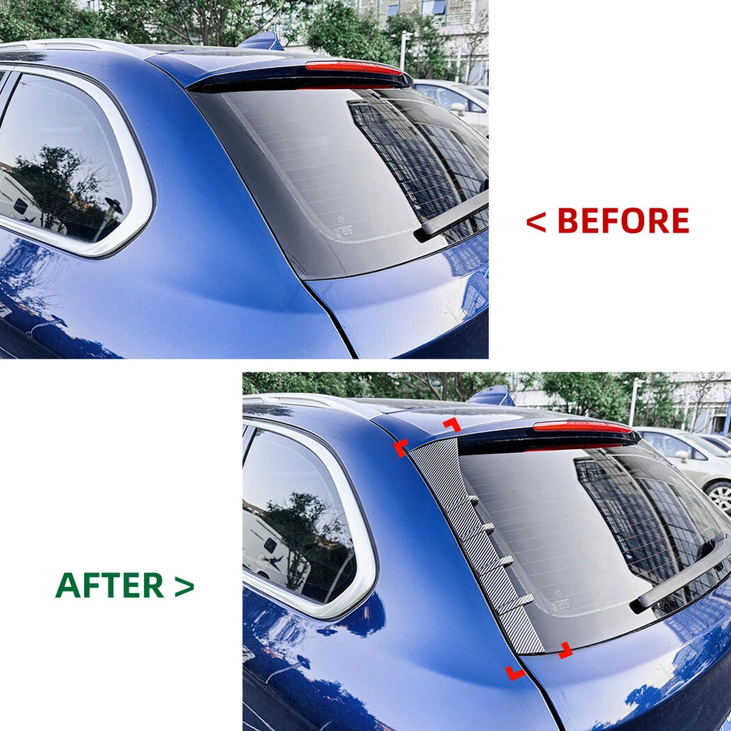 Rear Window Side Spoiler Trim for BMW 5 Series Touring F11 (2011–2017) Gloss Black
